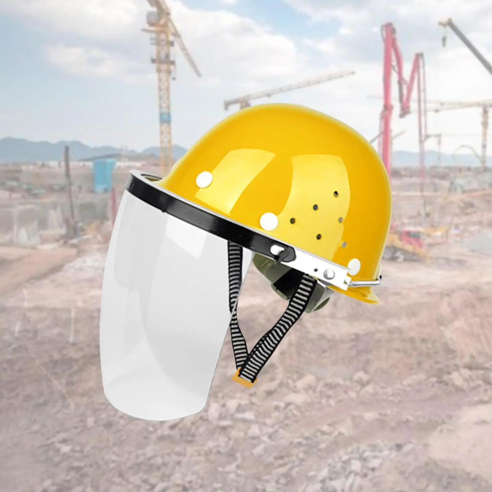 

Face Mask Helmet Adjustable Wind Protection Adults Construction Site Grinding Lightweight Visor Protective Face Screen