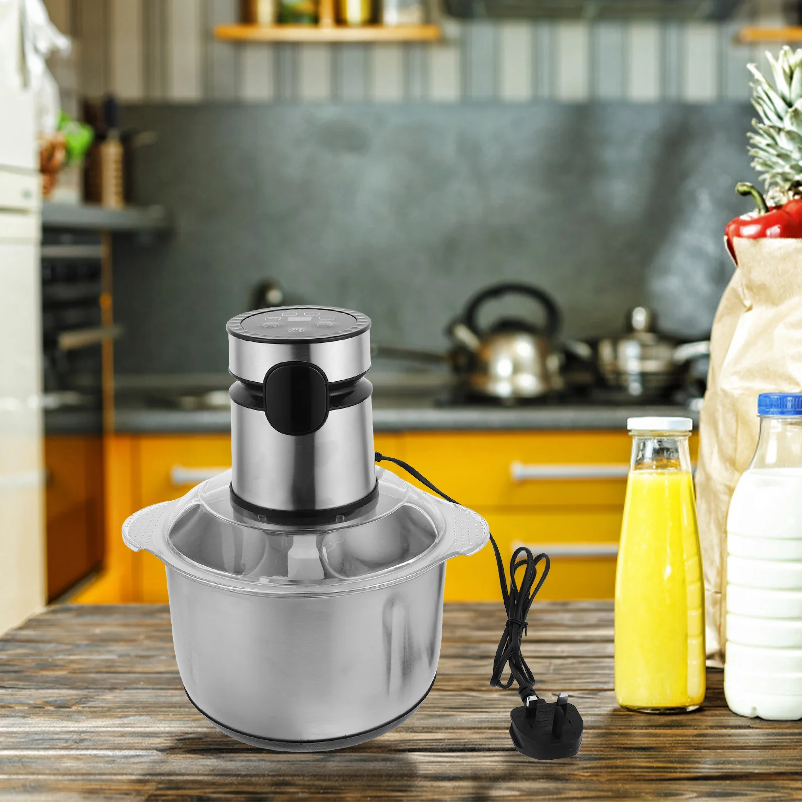 

5 L Stainless Steel Electric Meat Grinder Large Capacity Food Chopper For Home Kitchen Use Vegetable Fruit Onion Potato Nut