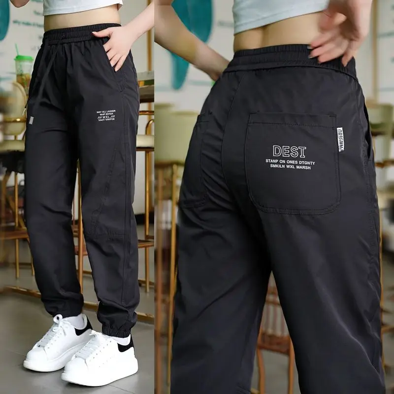 

New Korean style Sweatpants Sport Pants Men Running Pants Spring Summer Loose Casual Sweat Pants Straight Jogging Pants Men