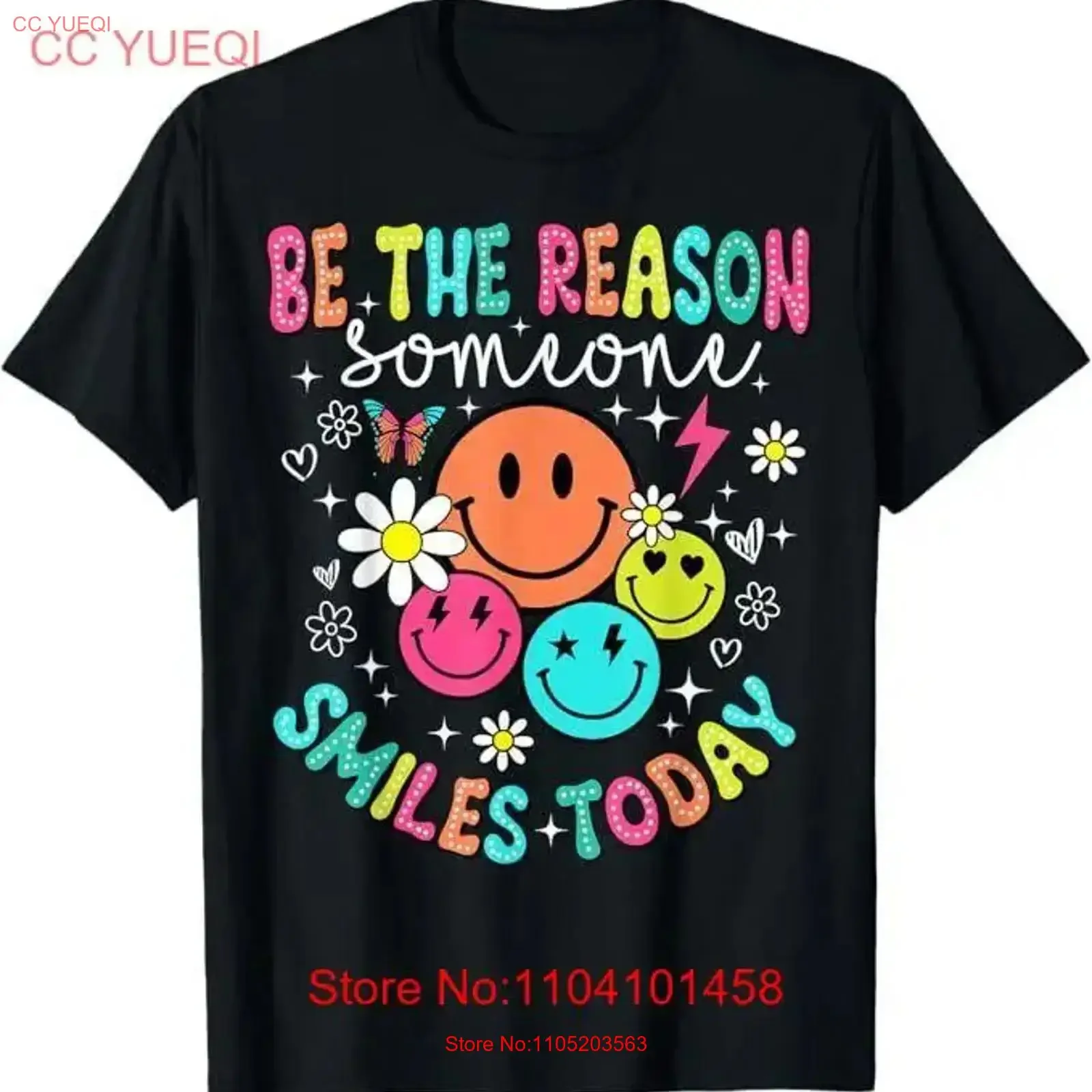 كن السبب شخص ما يبتسم اليوم تي شيرت عتيق مغسول مريح قليلا ممتد للارتداء اليومي أنيق ناعم