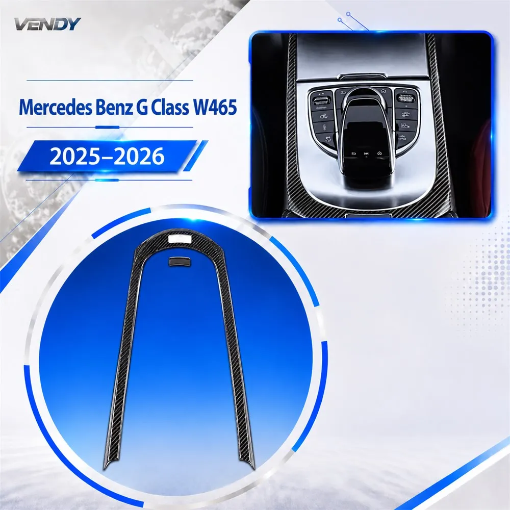 Real Carbon Fiber For Mercedes Benz G Class W465 2025-2026 Gear Shift Large Frame Cover Trim Modified Parts Accessories