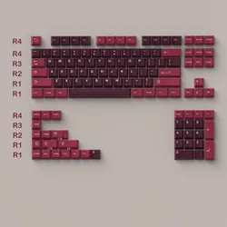 Aifei Pleuche Cake Keycaps Red Color ABS Double Shot Lightproof Cherry Profile For 61 64 68 84 87 96 980 Mechanical Keyboard