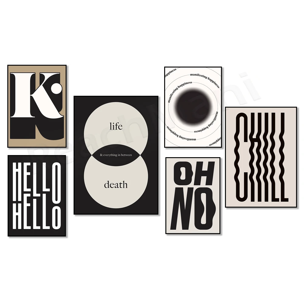 طباعة حرف K كابيتال، طباعة موافق، المشاعر الجيدة، طباعة مرحبا مرحباً، اقتباسات إيجابية، ملصق تحفيزي للسعادة