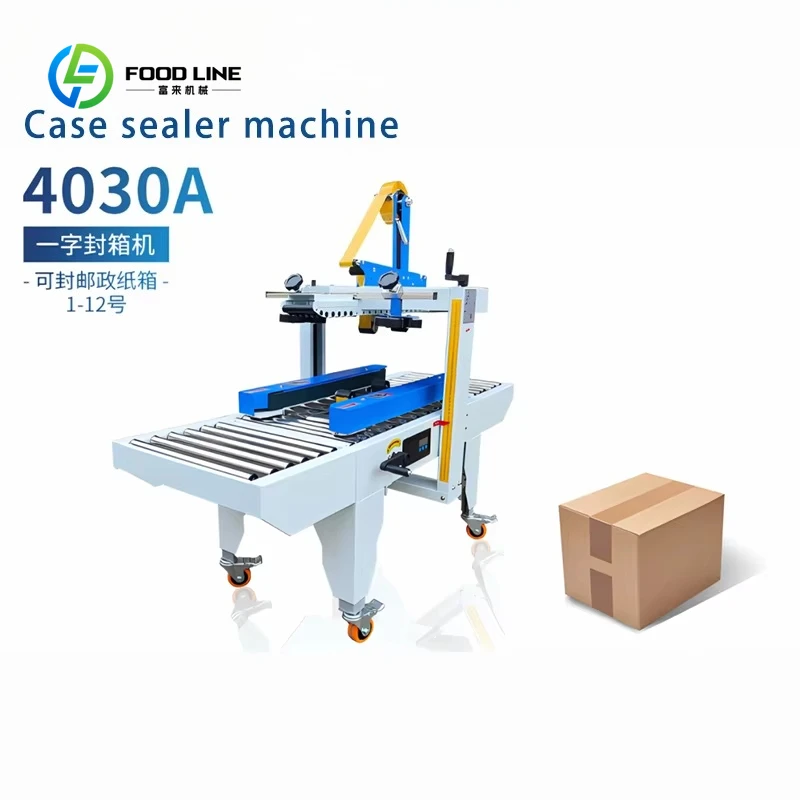 Customized Low-Consumption Carton Sealing Machine Eco-Friendly Postal Box Taper, Adjustable Height for Corrugated Boxes