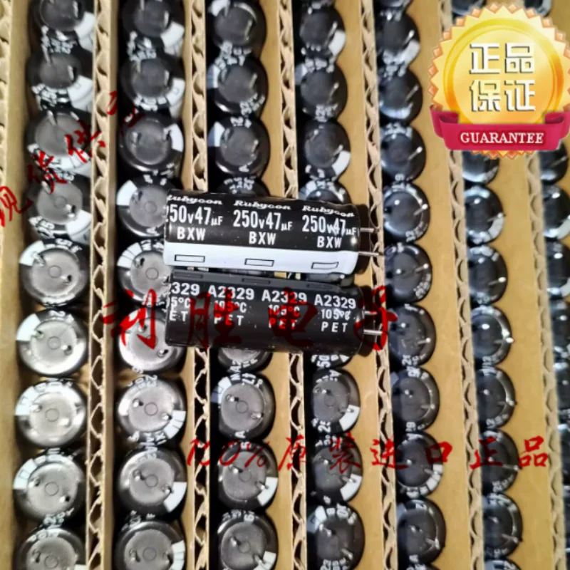 10PCS-100PCS 47UF 250V Japanese Ruby Capacitor 250V47UF 10 * 25 BXW High Frequency Low Resistance Short Pin