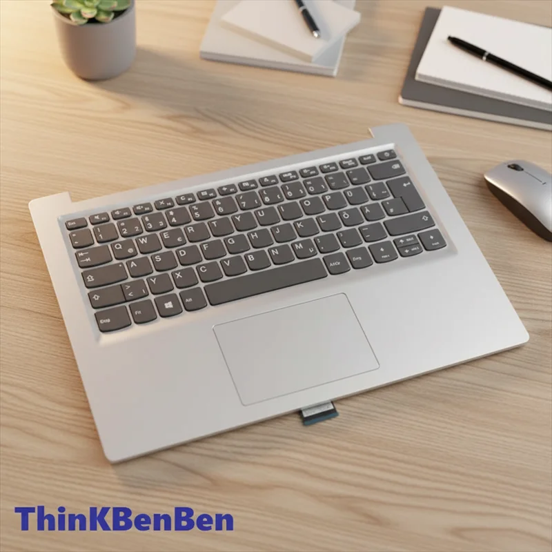 

DE German Keyboard Grey Upper Case Palmrest Shell Cover For Lenovo S145 14 IWL 14AST 14API 14IGM 14IKB 14IIL 5CB0S17112