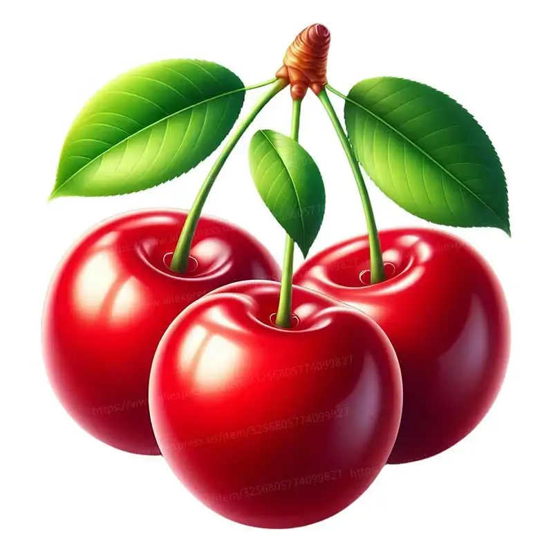 

Tempting Cherry Fruit Wall Stickers Kitchen Decoration Dining Room Living Room Cabinet Refrigerator Home Decoration Decal S616