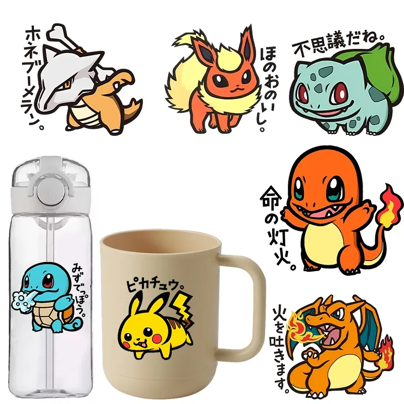 

Pokemoned Cartoon 3D Transfer Sticker Goku UV DTF Stickers Suitable for Water Bottles Lunch Box Washable DIY Wraps Party Gift
