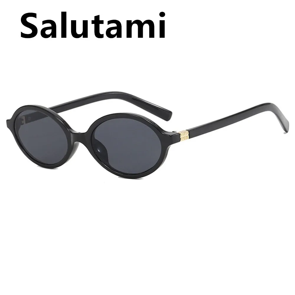 Vintage Kleine Ovale Luipaard Zwarte Zonnebril voor Vrouwen Nieuwe Mode Merk Gradiënt Elegante Y2K Zonnebril Dames Hip Hop Shades