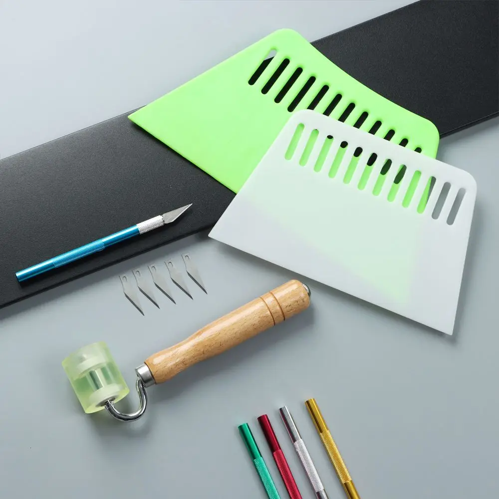 Home Improvement Sculpture Non-slip Knife Engraving Cutter Film Scraper Kit Seam Roller Squeegee Wallpaper Tools