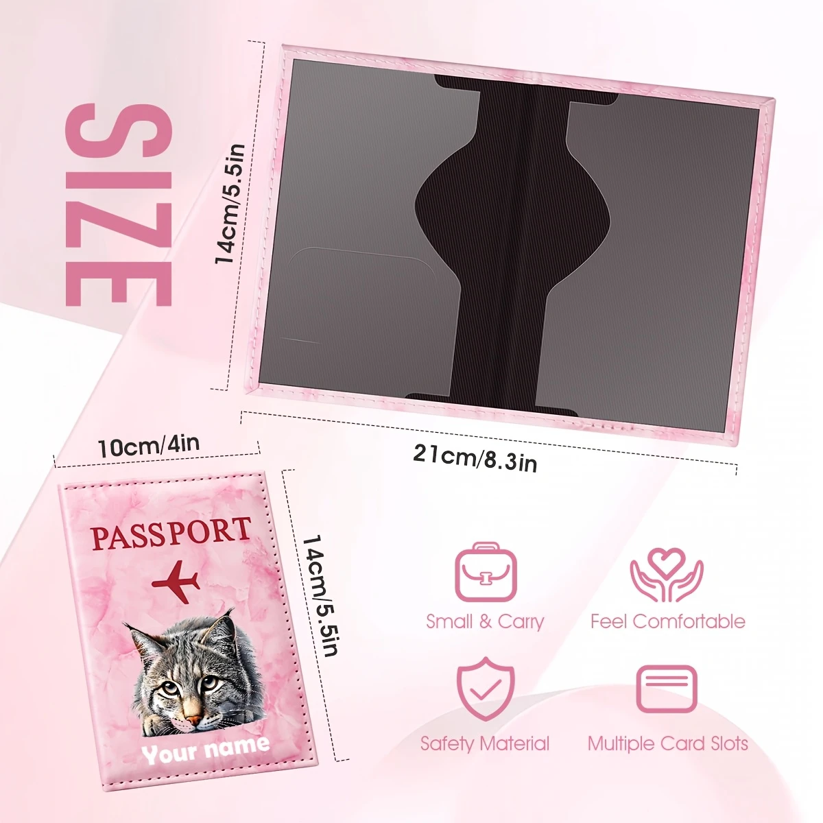 Custom Name Cat Realistic Styl - Travel Accessories Present 评论和价格