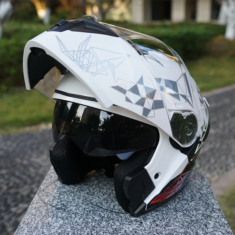 

Flip-Up Motorcycle Helmet, Full-Face Flip-Up Helmet, Abs Material