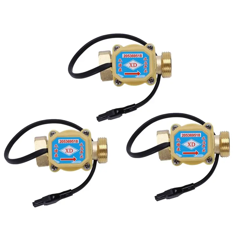 3X 26Mm 3/4 Inch PT Thread Connector 120W Pump Water Flow Sensor Switch