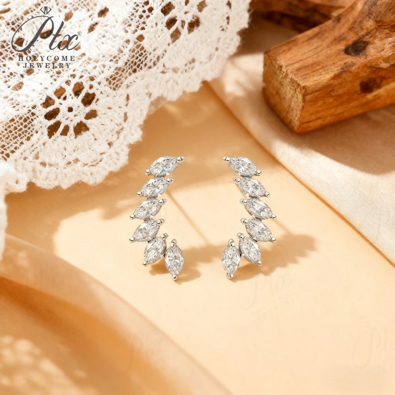 

Серьги с муассанитом, стильные серьги-гвоздики для женщин, отлично подходят для юбилеев, торжеств и всех случаев, ювелирные изделия, подарки