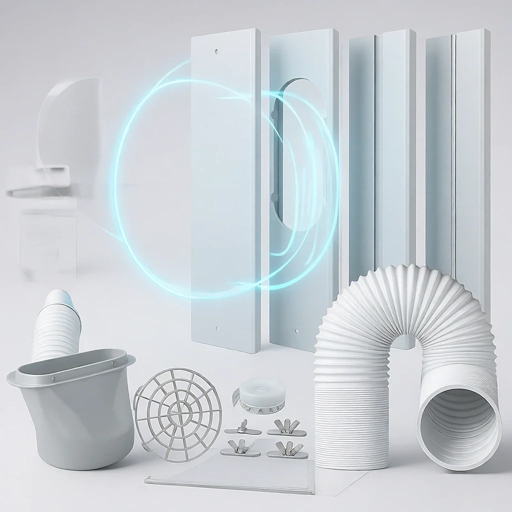 Adjustable Universal Window Seal for Portable AC 5.9 Inch Exhaust Hose Sliding Vertical Horizontal