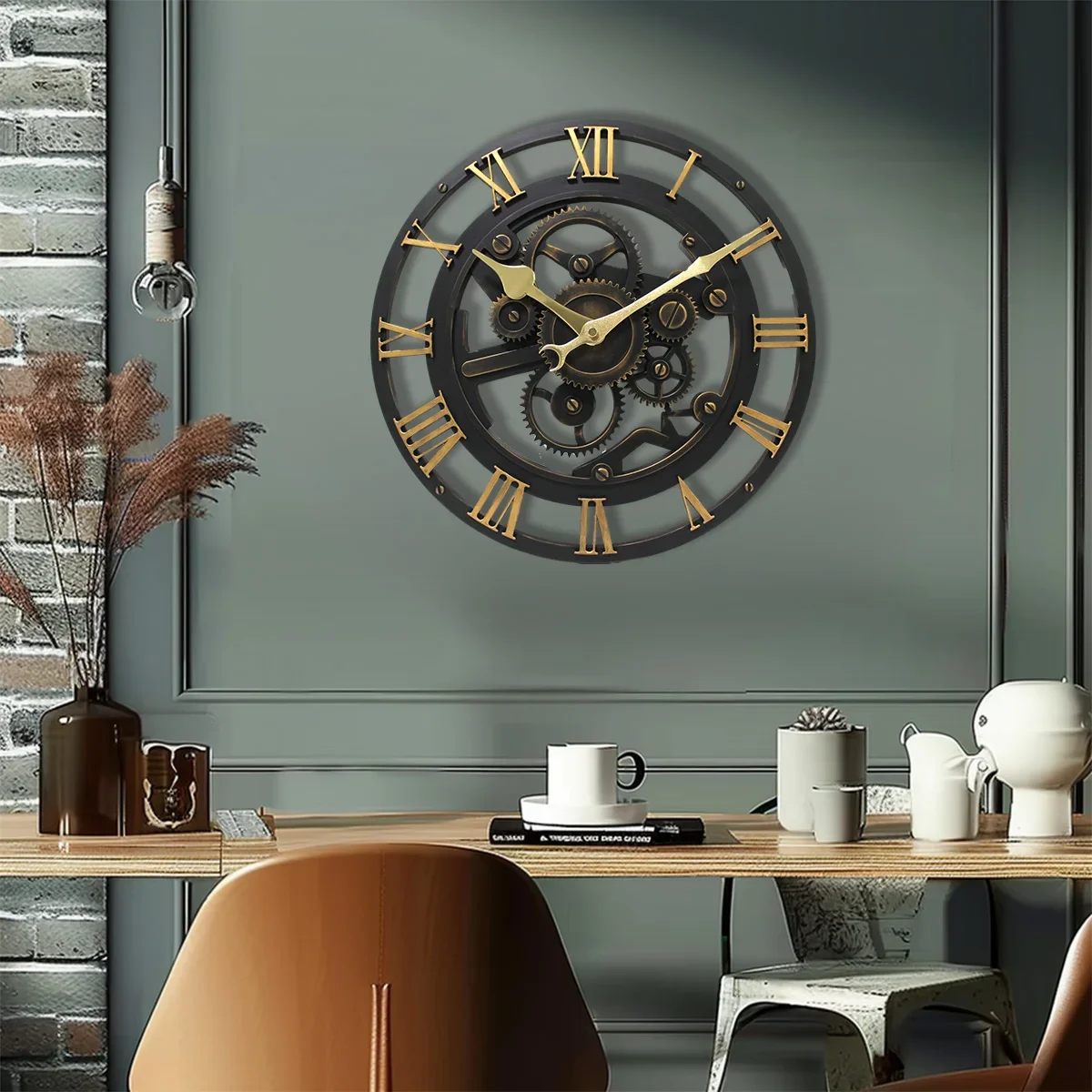 Gear Retro Large Circular Clocks 14