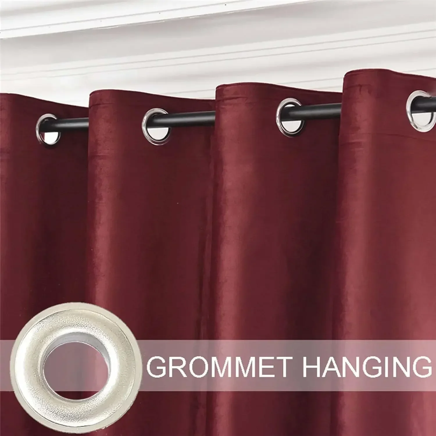 Curtains for Living Room Blackout, Short Blackout Curtains & Drapes, Thermal Insulated with Grommet Noise Reduction Window Drape
