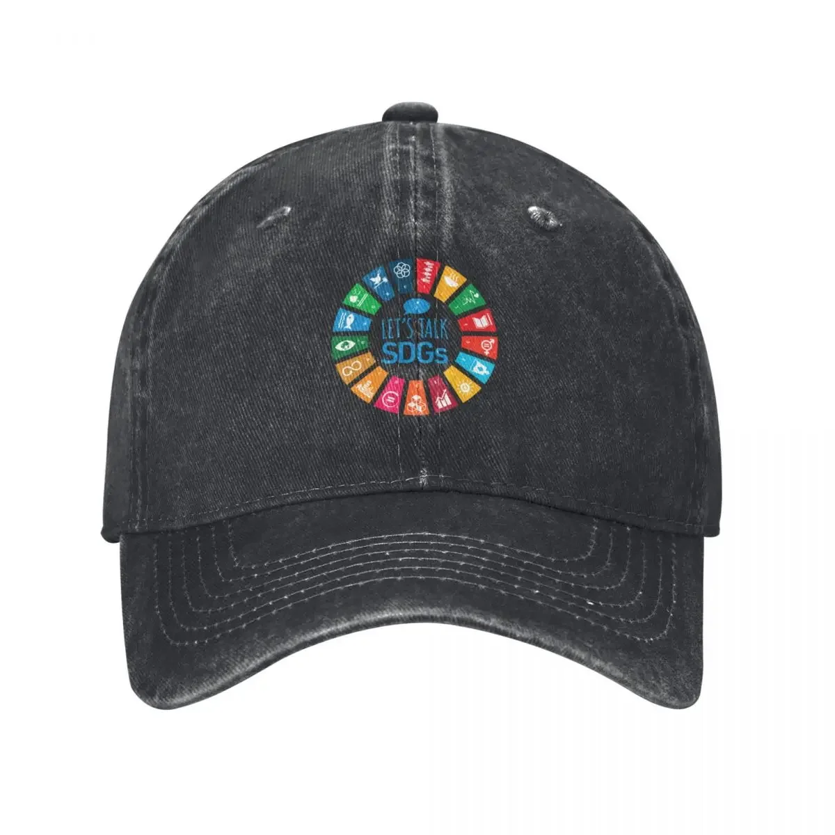 Let's Talk SDGs UN Global Goals Logo United Nations Sustainable Development Goals 2030 Baseball Cap |-F-| Icon Woman Men's