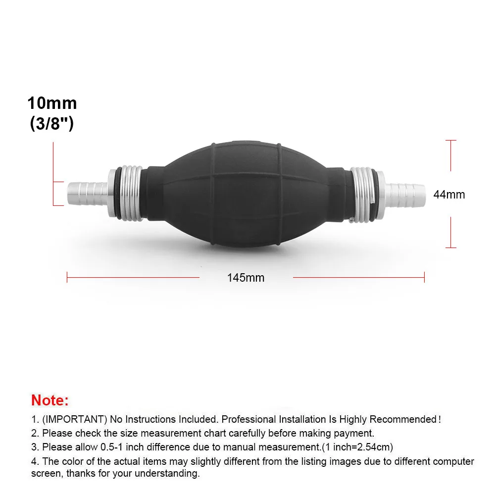 6mm/8mm/10mm/12mm Hand Fuel Pump Line Rubber Aluminum Hand Primer Bulb diesel oil transfer petrol for Car Boat Marine Outboard