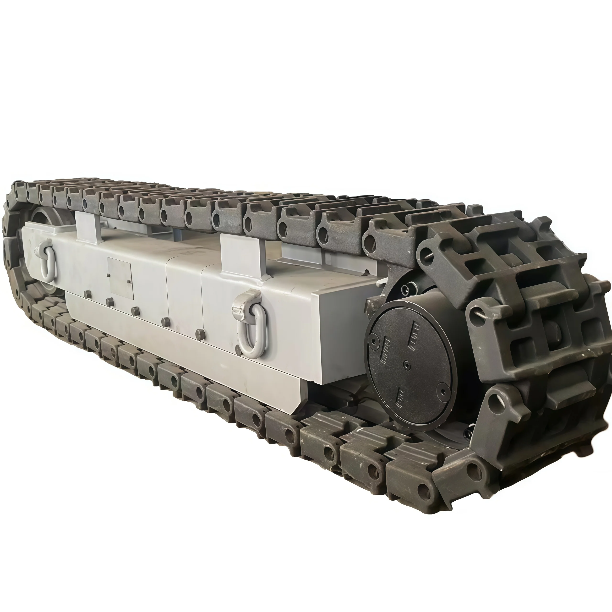 Anti Vibration Rubber Pad Reinforced Steel Tracked Chassis, Durable Undercarriage for Bulldozer and Excavator Machinery