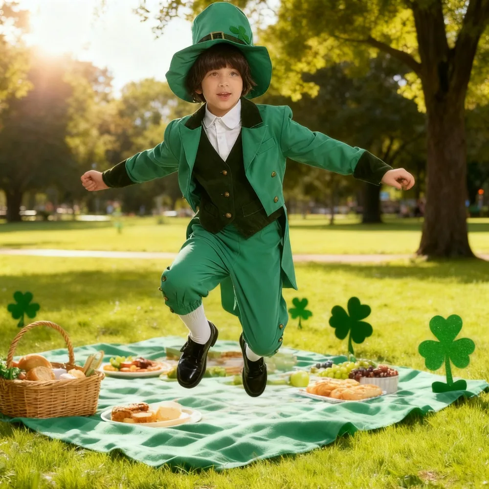 

Костюм для выступления на вечеринке для мальчиков — Лепрекон на Хэллоуин ко Дню Святого Патрика