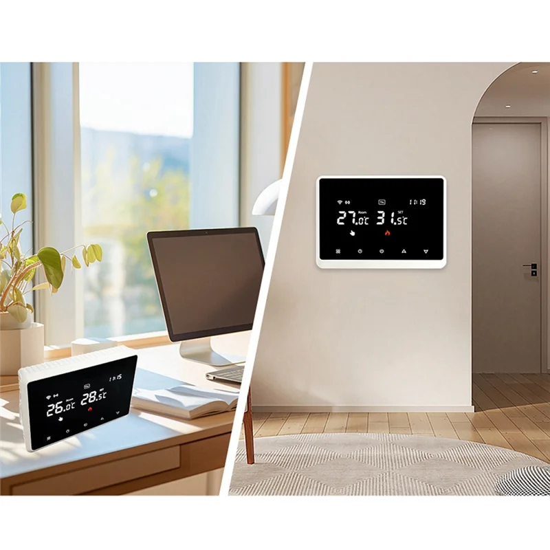 

B04B-умный термостат Wi-Fi, беспроводной контроллер температуры Tuya RF для газового котла, отопления воды, работает с управлением домом Alexa