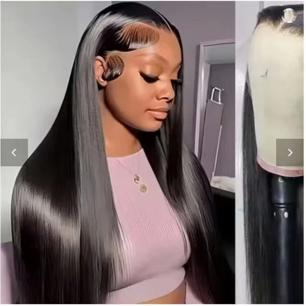 250 الكثافة 13x4 13x6 كامل أمامي 360 HD الدانتيل الشفاف 30 40 بوصة طويل مستقيم 5x5 إغلاق الشعر البشري قبل قطعها الباروكات