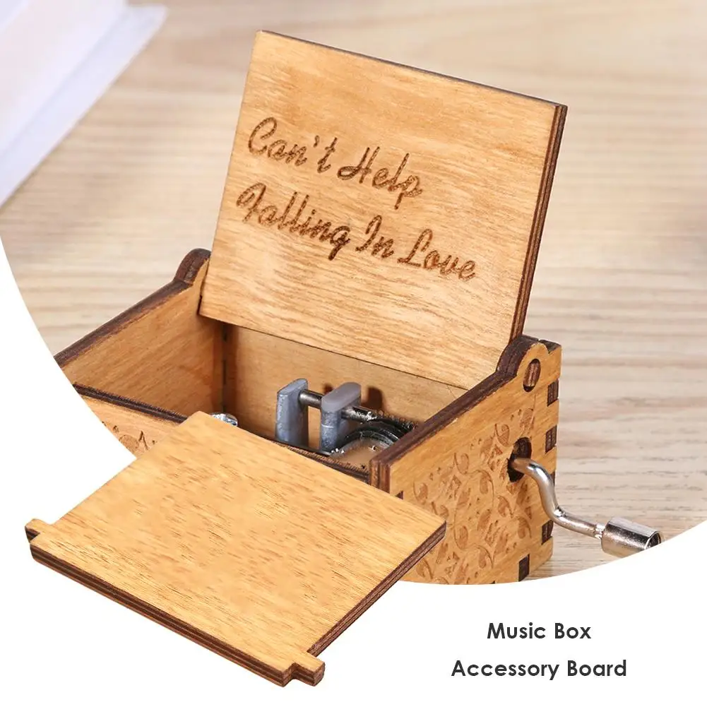 Retro Wood Board Accessory 65x45mm Creative Wooden Board Accessory Handheld Music Boxes Birch Plywood for Hand Cranked Music Box