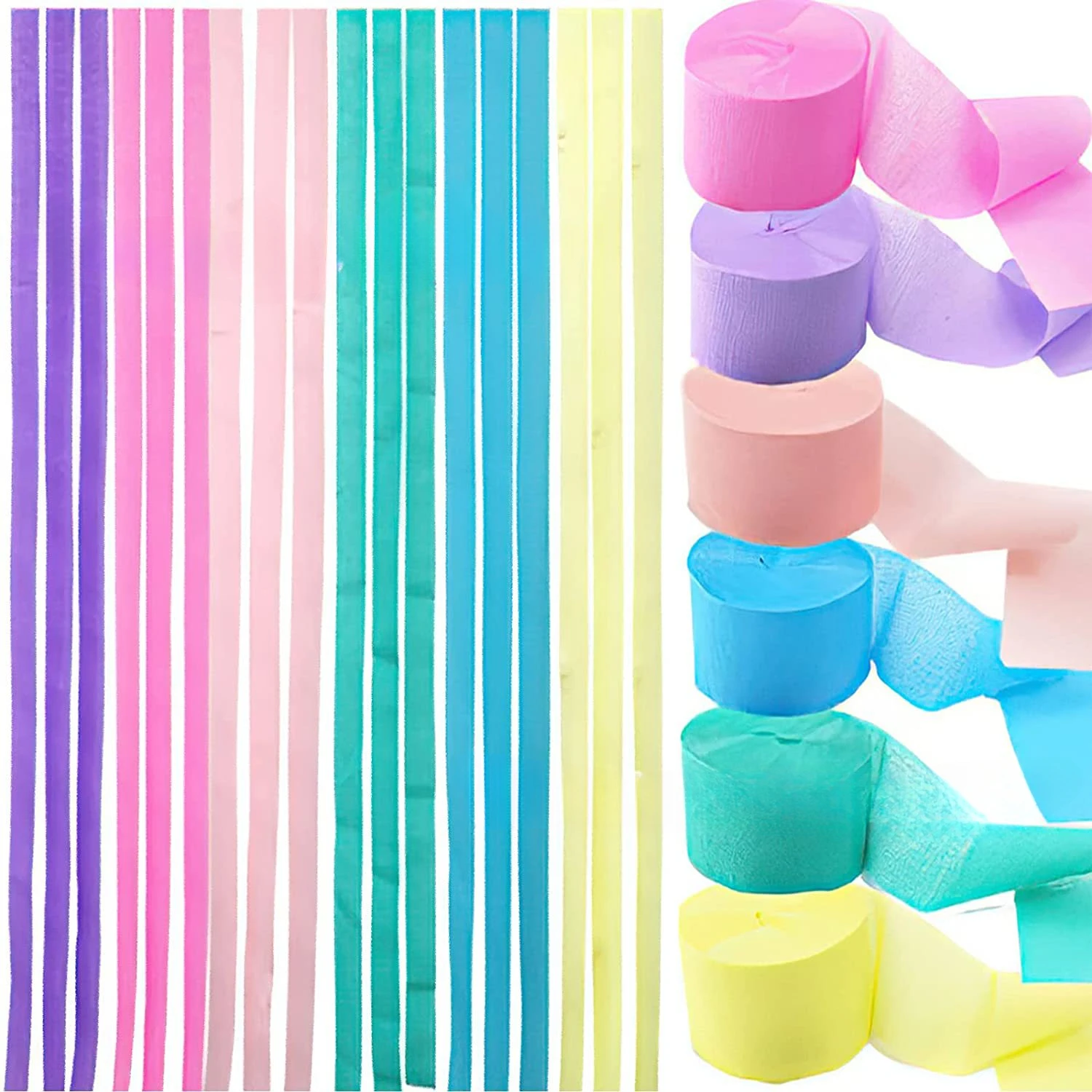 Decoraciones coloridas para fiestas, serpentinas de papel crepé con flecos colgantes, cortina de oropel para Baby Shower, decoración de fiesta de cumpleaños