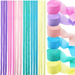colorful Party Decorations Crepe Paper Streamers With Hanging Fringe Tinsel Curtain For Baby Shower Birthday Party Decor