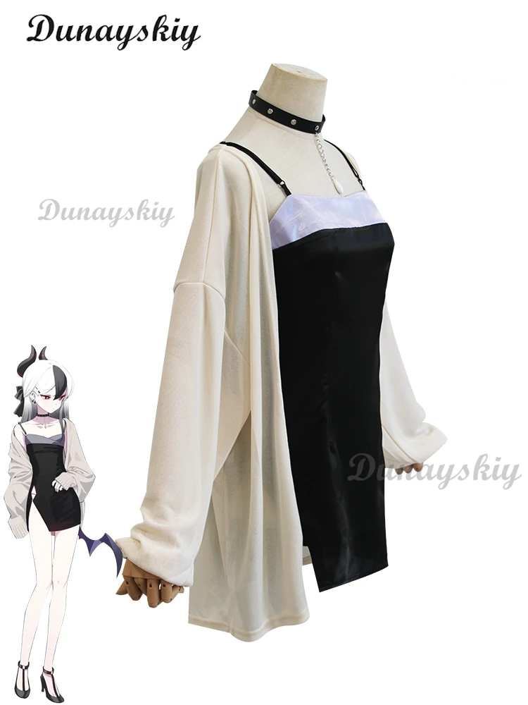 Аниме Синий Архив onikata Киноко Косплей Костюм Одежда Головные Уборы сексуальное Черное Платье С Свитер сексуальное Платье парик головные уборы cos