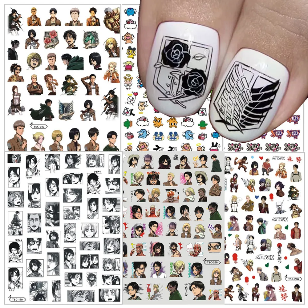 

Cherry tomagotch Constellation Attack on Titan 3d nail slider anime 3d Nail sticker Nails TSC-292