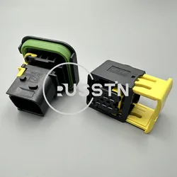 1 Set 6 Pin Automotive Connector Waterproof Electrical Wire Harness Socket AC Assembly For Car Truck 1-1418469-1 1-1703820-1