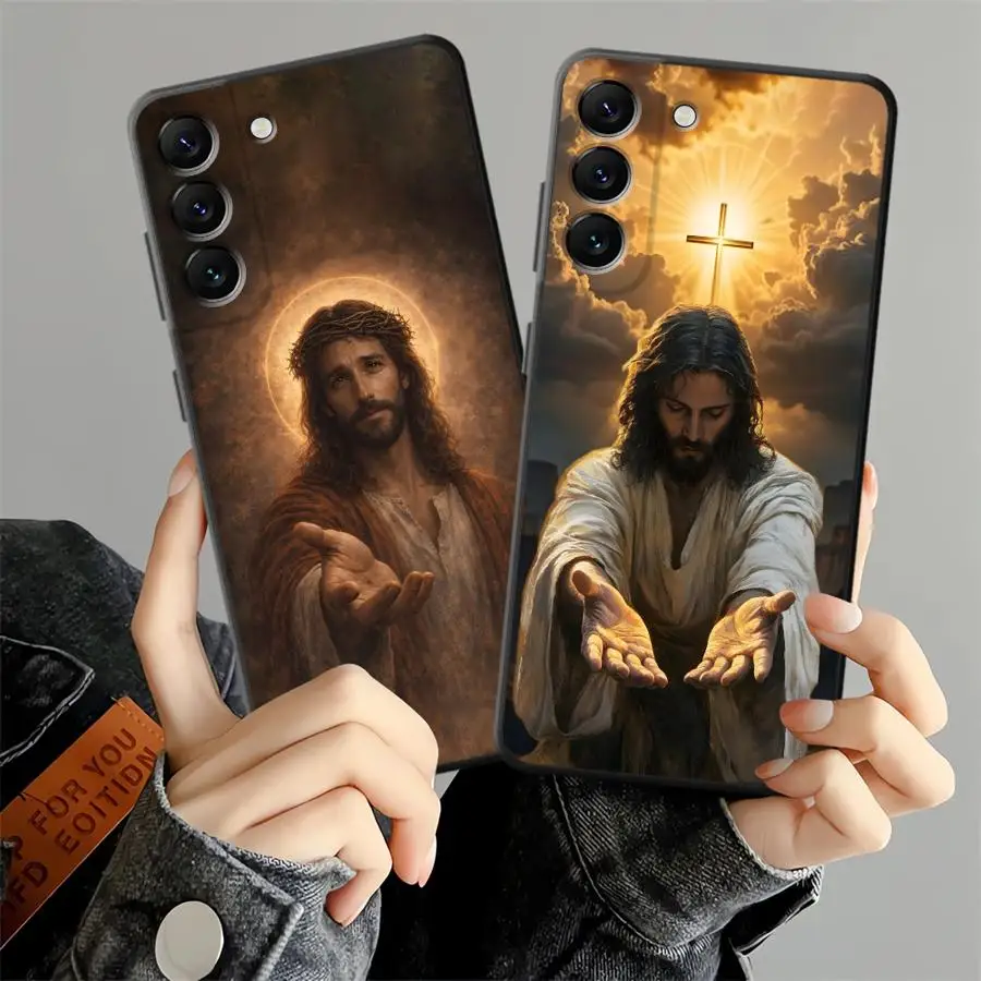 Creative Jesus Art Phone Cover Case for Samsung Galaxy A52 A36 A37 A53 A17 A73 A51 A06 A55 A57 A15 A23 A25 A16 A05 A41 A70 A50
