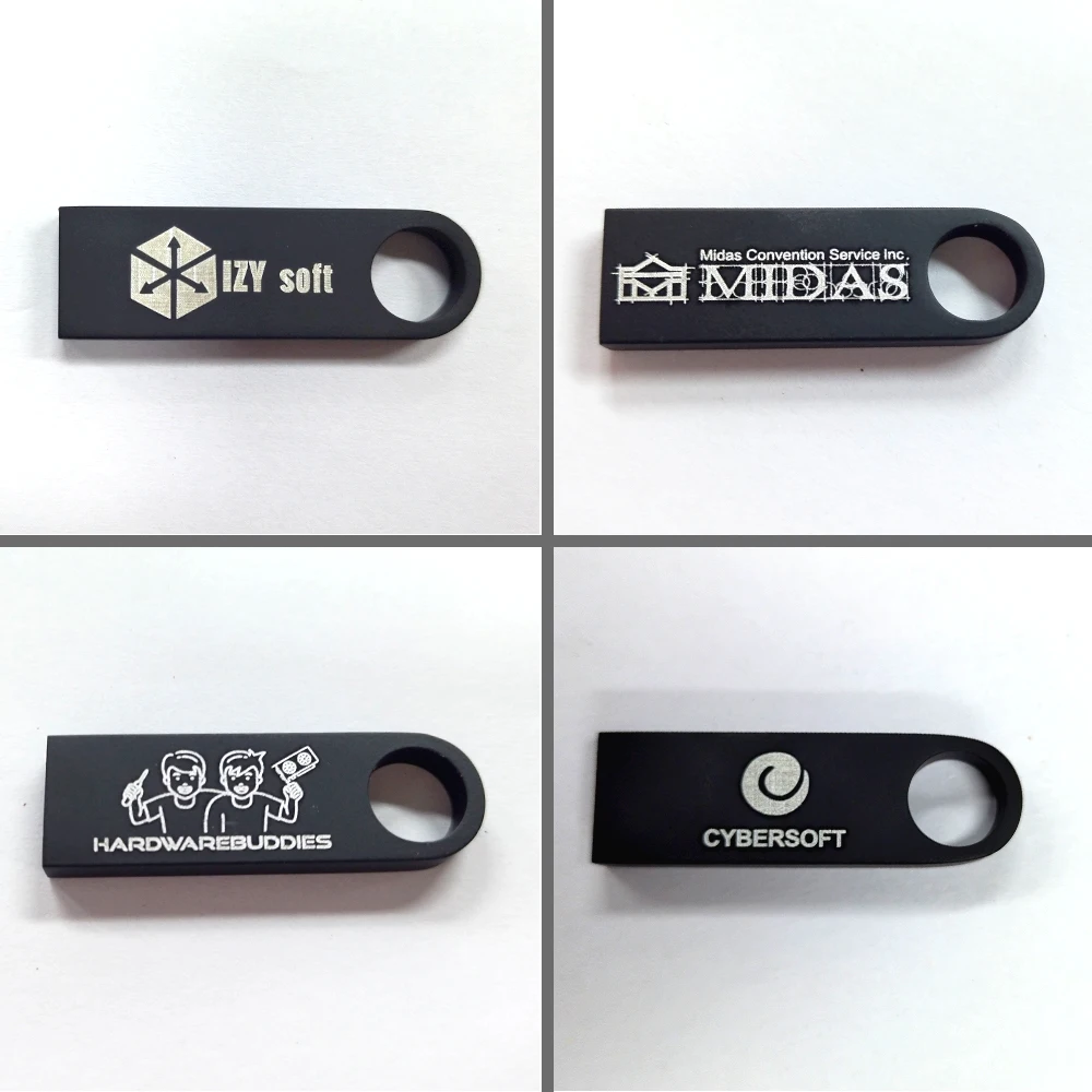 50PCS/lot Free Custom LOGO Metal USB Pendrive 1GB 2GB 4GB 8GB 16GB Music Flash Pen Drive 32GB Memory Stick Company Gift U-disk