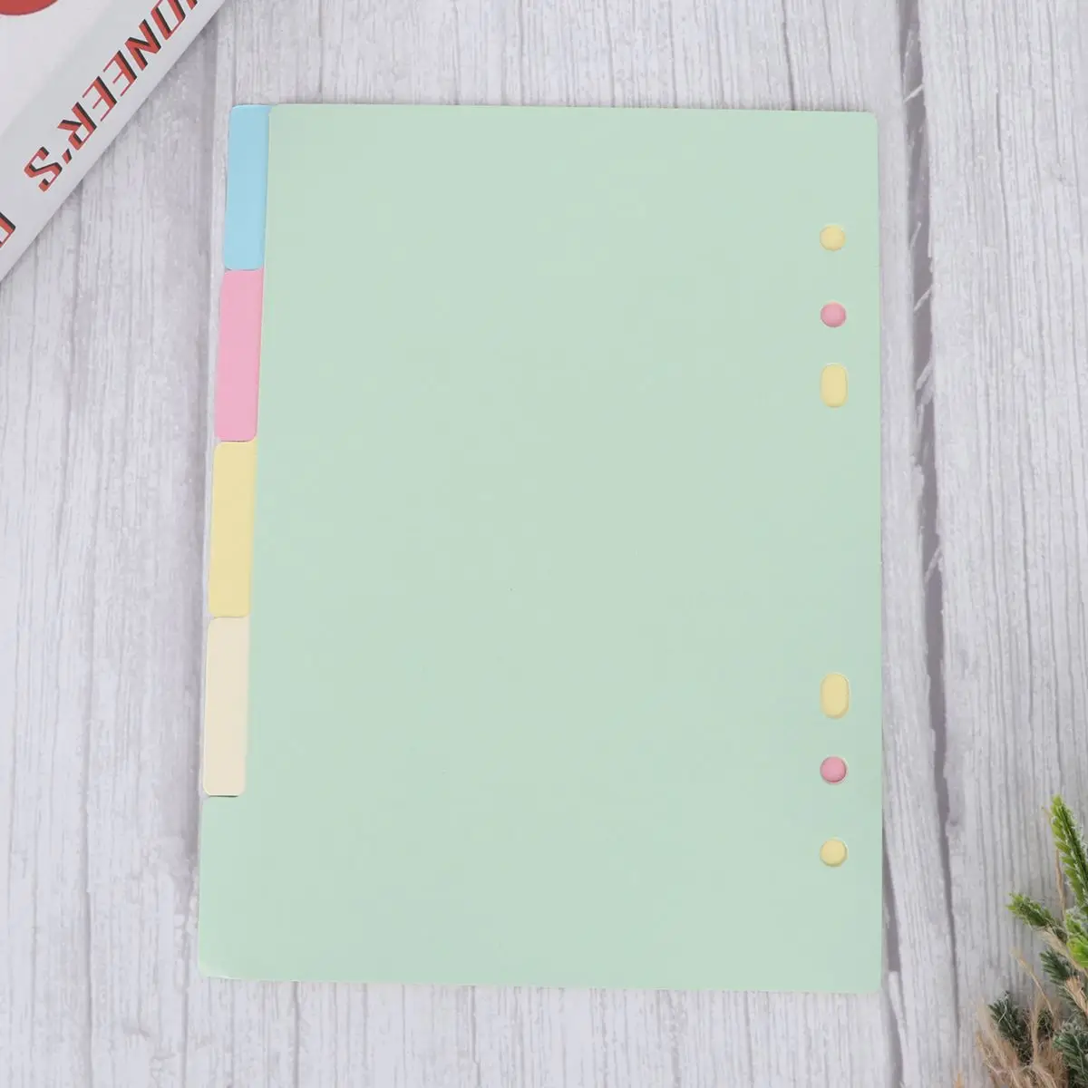 2 Sets Paper Refills Divider 6 Tab Dividers Ring Binder Index Partition Plate Color Tabs Notebook Organizing Sheets
