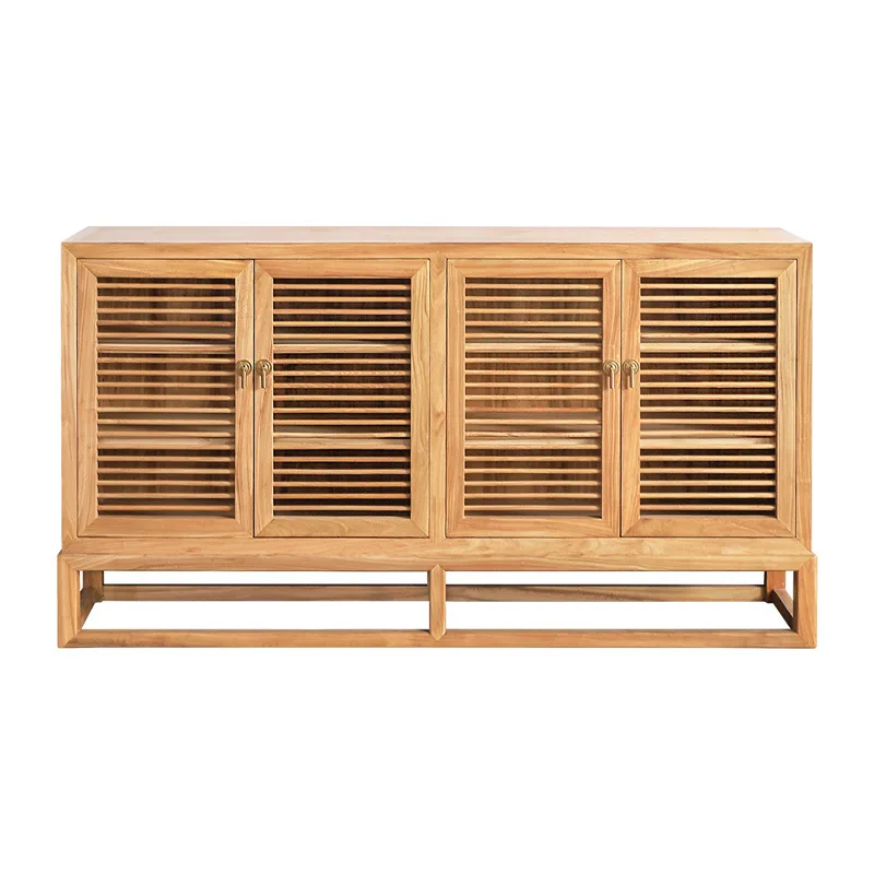 

Four door side cabinets, old elm lockers, storage