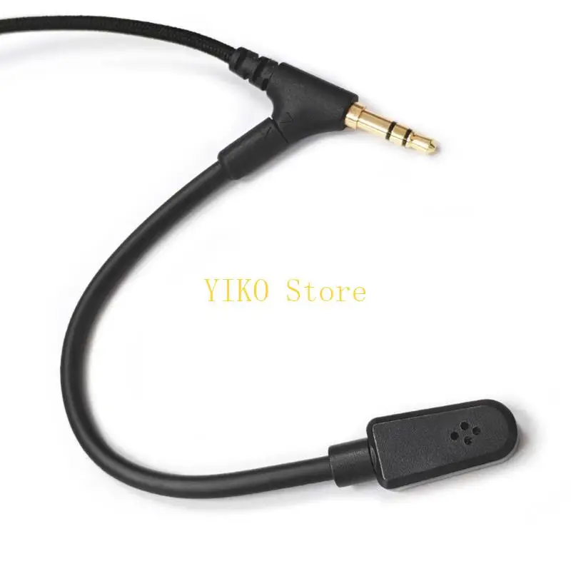 K32C Over Ear Headphone Replacement Cable, 3.5mm Black Cord with Voice Pickup, 150cm Reach and End for AH-D7100 D7200 D600 D9200