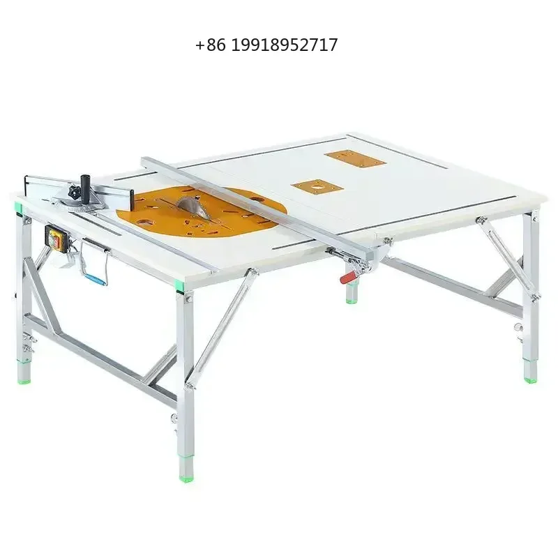 Multifunctional Foldable Lifting Woodworking Saw Table Portable Flip Over Table Saw Workbench JJ521