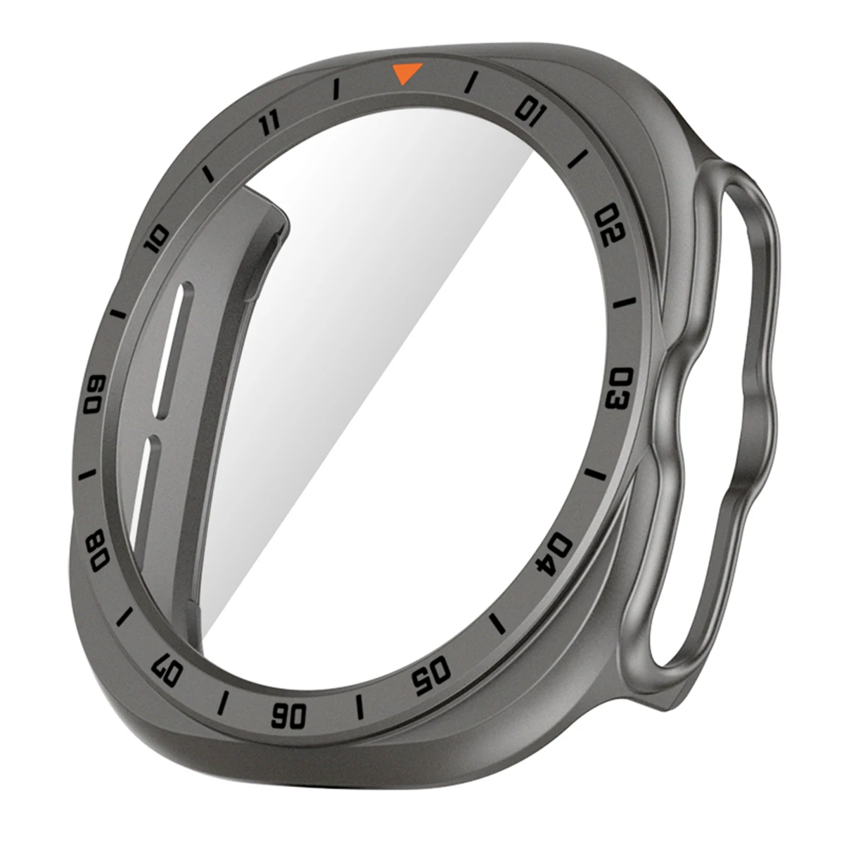 Schutzhülle aus gehärtetem Glas für Samsung Galaxy Watch Ultra 2 47mm, Robuster Stoßfänger-Rahmen für Galaxy Ultra 2 Schutzgehäuse