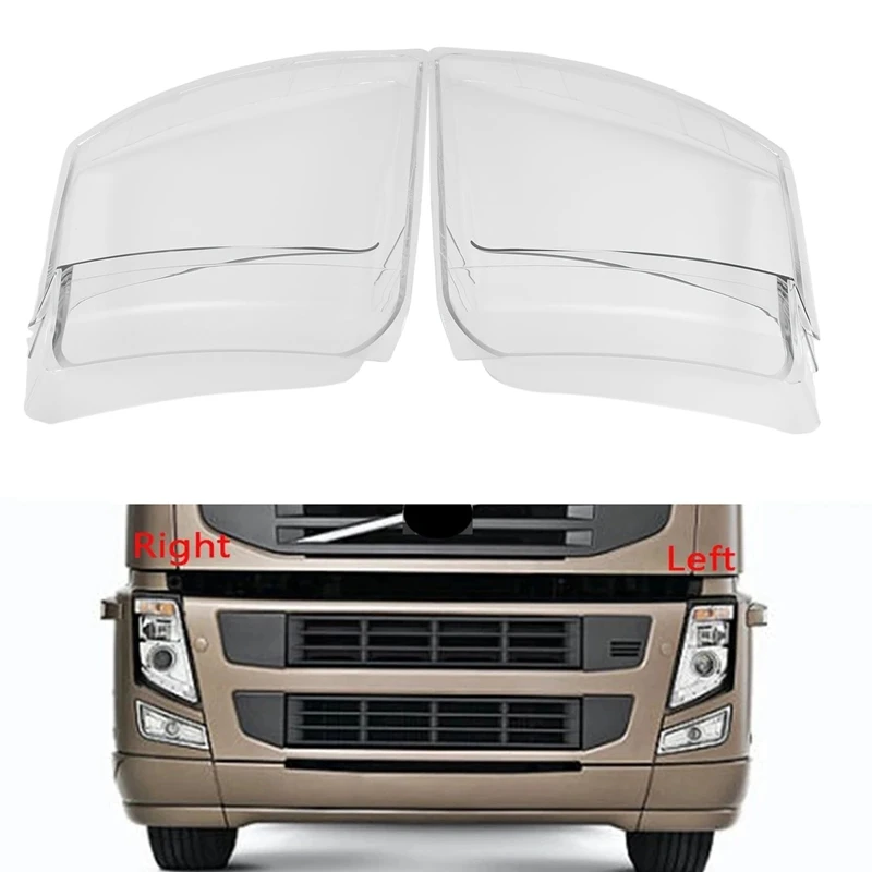 

1 Pair Head Light Lamp Case Lampshade Shell Mask Cover Headlight Lens For VOLVO Truck FH12/16 FM9 21035637 21035638 Replacement