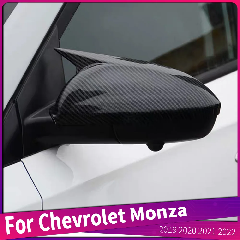 For Chevrolet Monza 2019 2020 2021 2022 Exterior Car Side Rear View Mirror Trims Cover ABS Material Auto Decoration