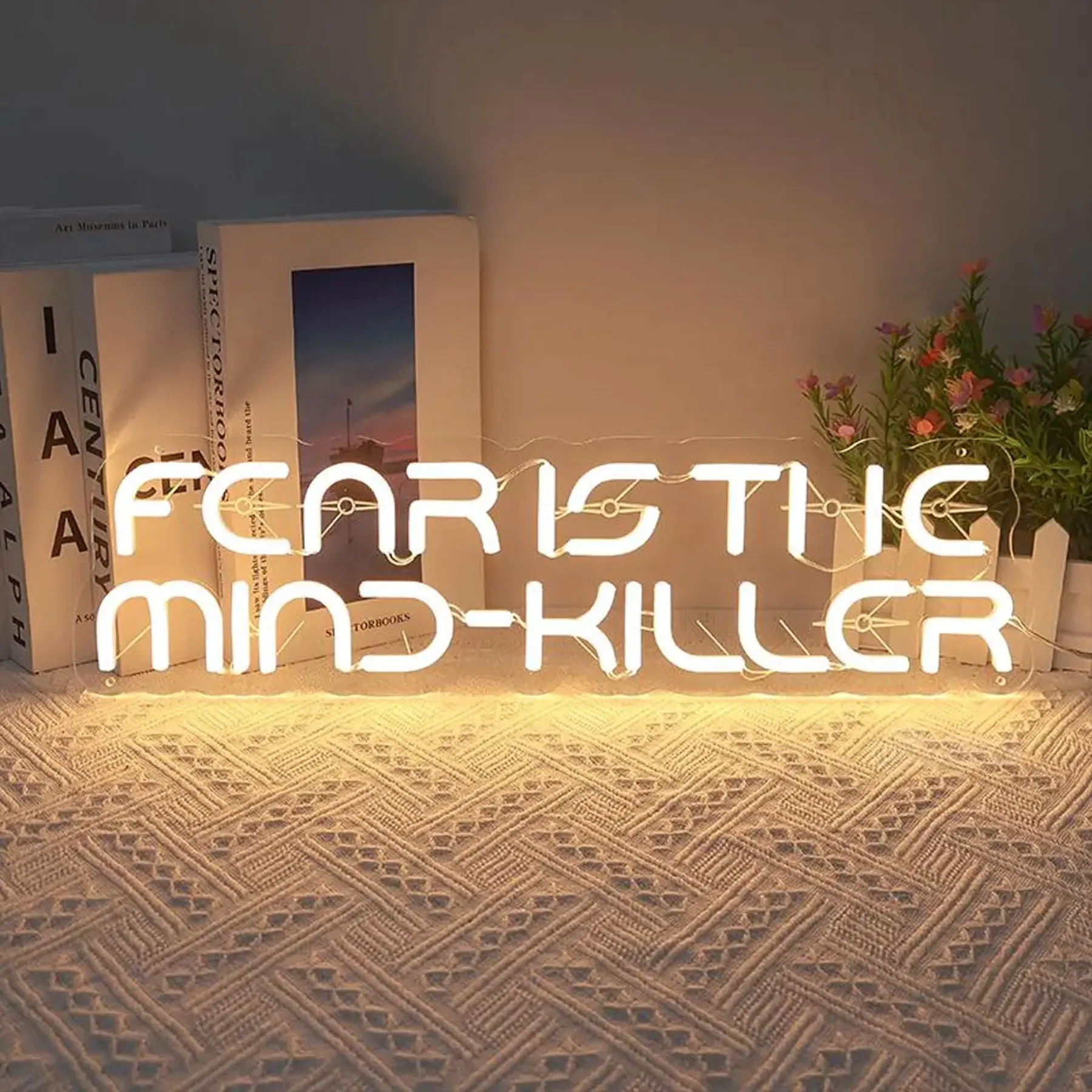 

Fear Is The killer Neon Sign Personlaized Font Wall Decor Positive Quote Reading Room Home Decor Birthday Gift for Kids Bedroom