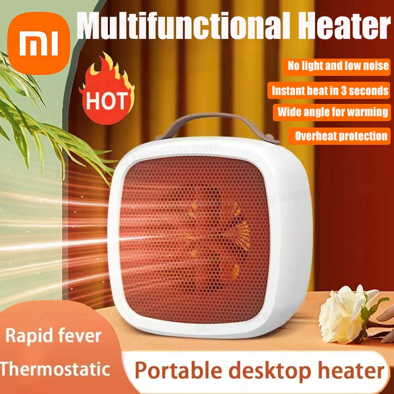 Calentador eléctrico portátil Xiaomi Mijia, espacio pequeño, 500W, calentamiento rápido, calentador de aire caliente ligero para escritorio, ventilador calentador de oficina interior