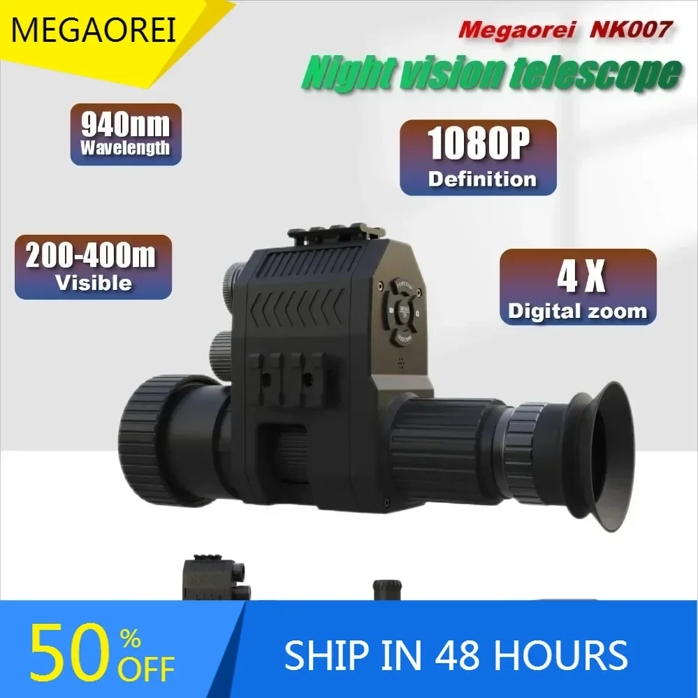 

2025Professional Hunting Equipment 2023 New 940nm 1080P Laser Infrared Night Vision Monocular Rifle Scope