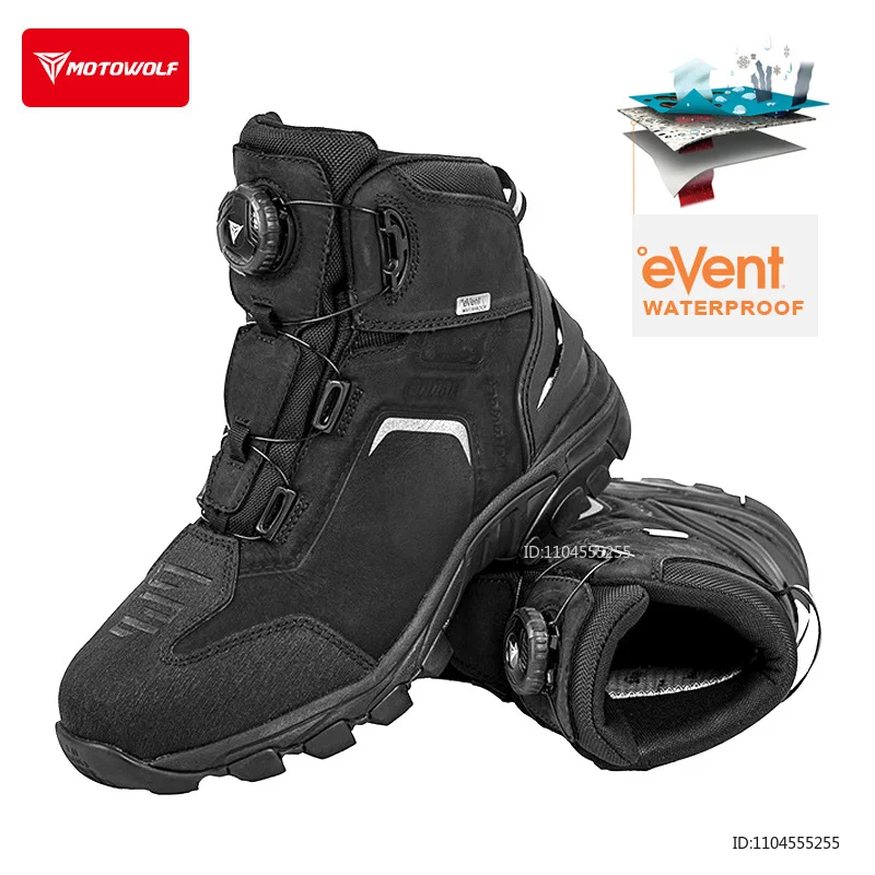 Motorcycle Riding Shoes Motocross Boots Men's Motorcycle Boots with Quick-Release ATOP Knob Flexible Breathable Motorcycle Shoes