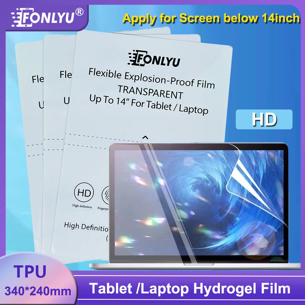 

FONLYU TPU HD Matte Flexible Hydrogel Film For Tablet Laptop 14 inch Screen Protector Cutting Machine Plotter For iPad Pro 12.9