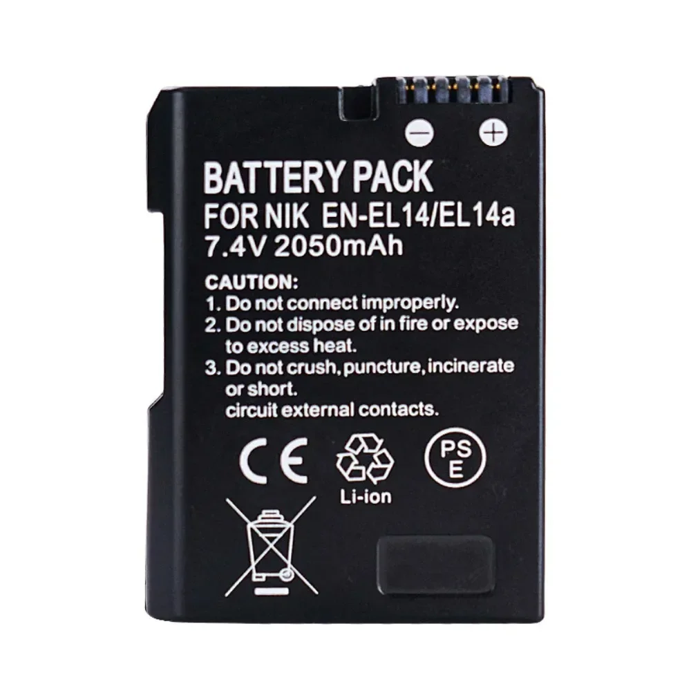 EN EL14 EN-EL14 EL14A Rechargeable Li-ion Battery + LED USB Dual Charger for Nikon ENEL14 D5300 D5200 D5100 D3100 D3200 P710