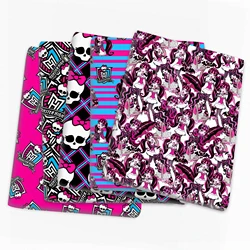 Monster Girl High School 50*145cm 100% Cotton Fabric Sewing Quilting Fabric Needlework Material DIY Handmade Patchework