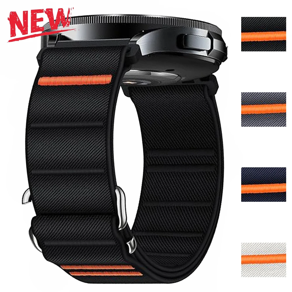 

Нейлоновый ремешок 20 мм 22 мм для Huawei GT 5 4Pro 46 мм, браслет-петля для Samsung Galaxy Watch 7 6 5 4 40 мм 44 мм 6Classic 43 мм 47 мм ремешок